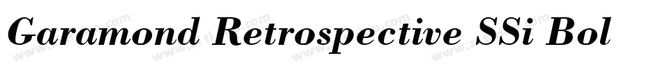 Garamond Retrospective SSi Bold Italic字体转换